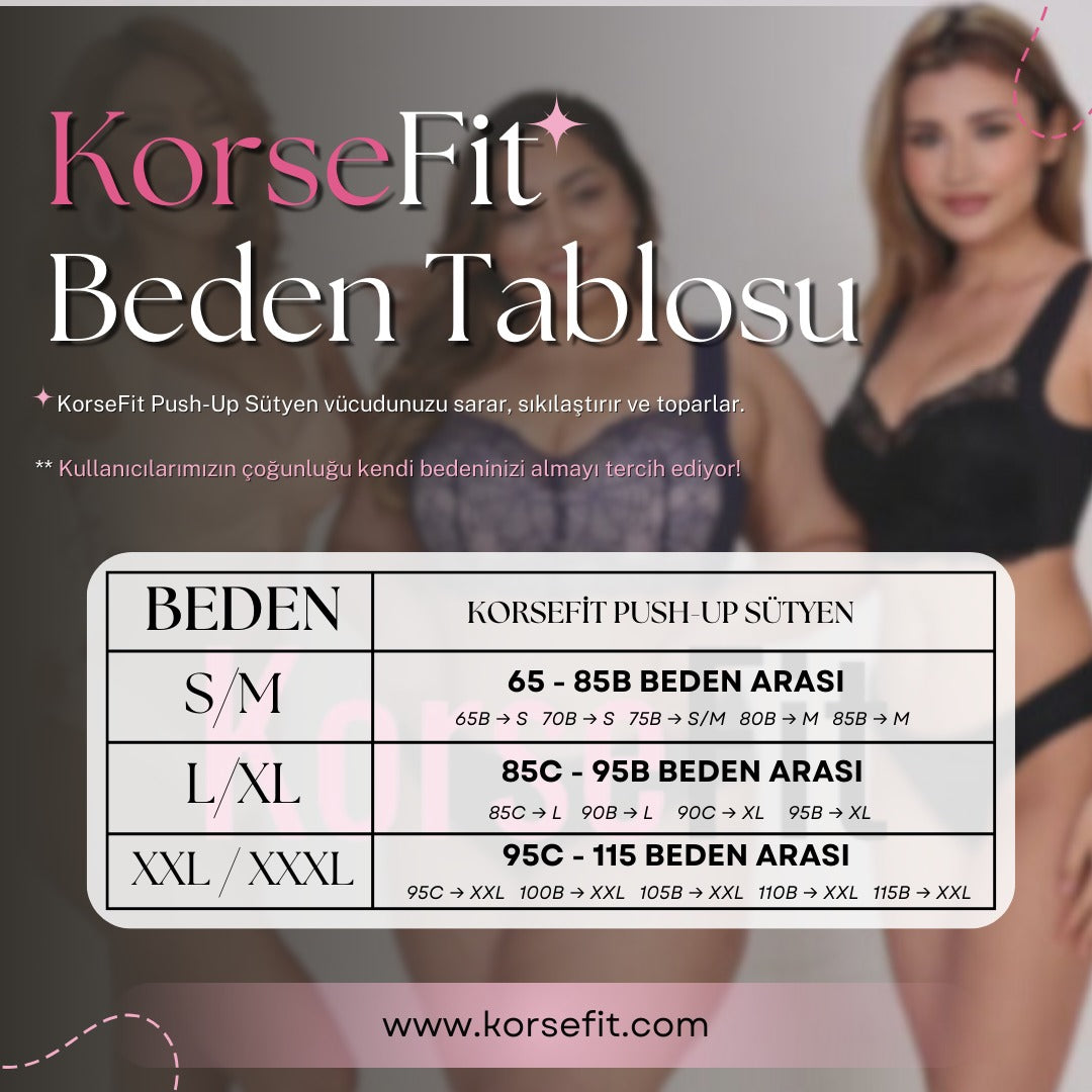 FitMeLove Rahat ve Destekleyici Push-Up Sütyen